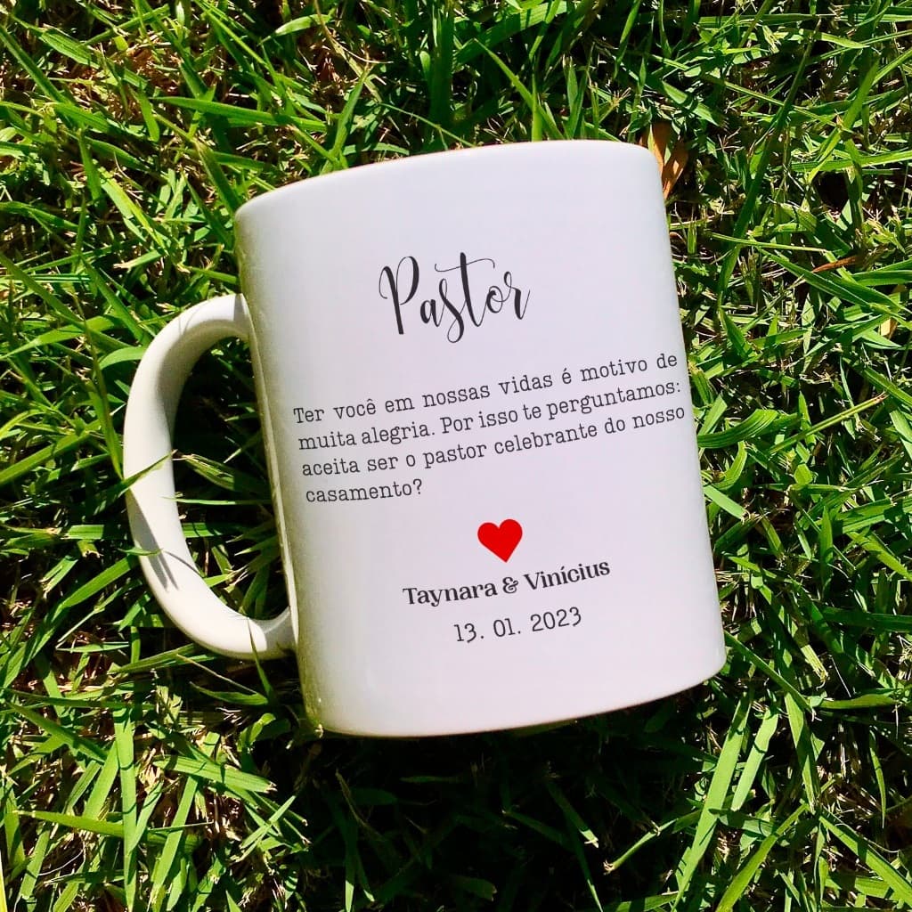 Caneca para o pasto do casamento - Casamento personalizado - celebrante de casamento caneca personalizada