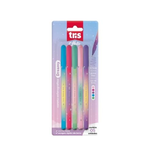 Caneta Esferográfica Holic Dreamy – Cores Sortidas – 0.7mm –  Tris