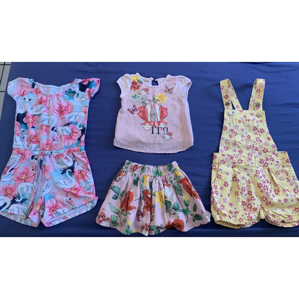 Lote roupa infantil menina, todas usadas, 11 peças