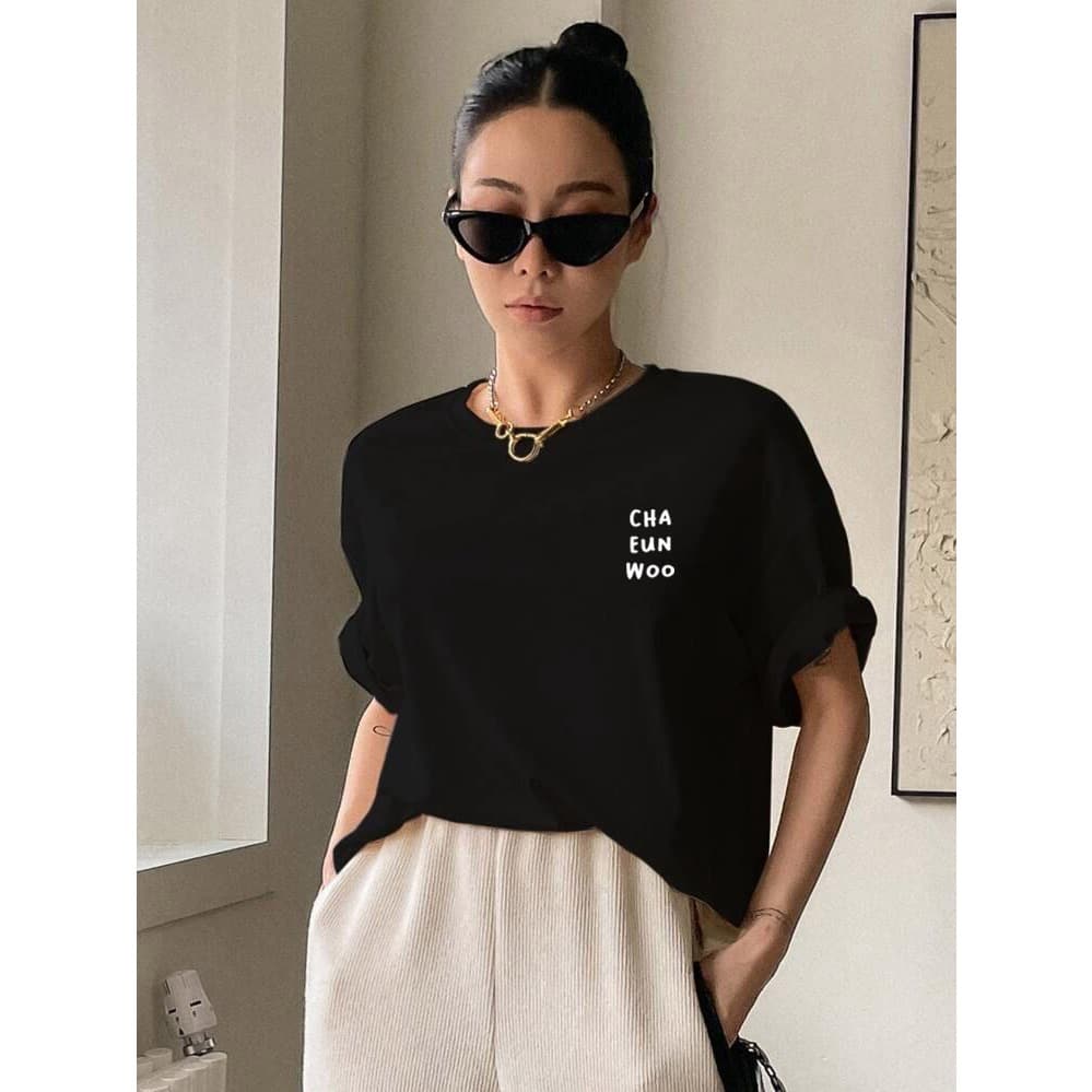 Camiseta Cha Eun Woo 100% Algodão