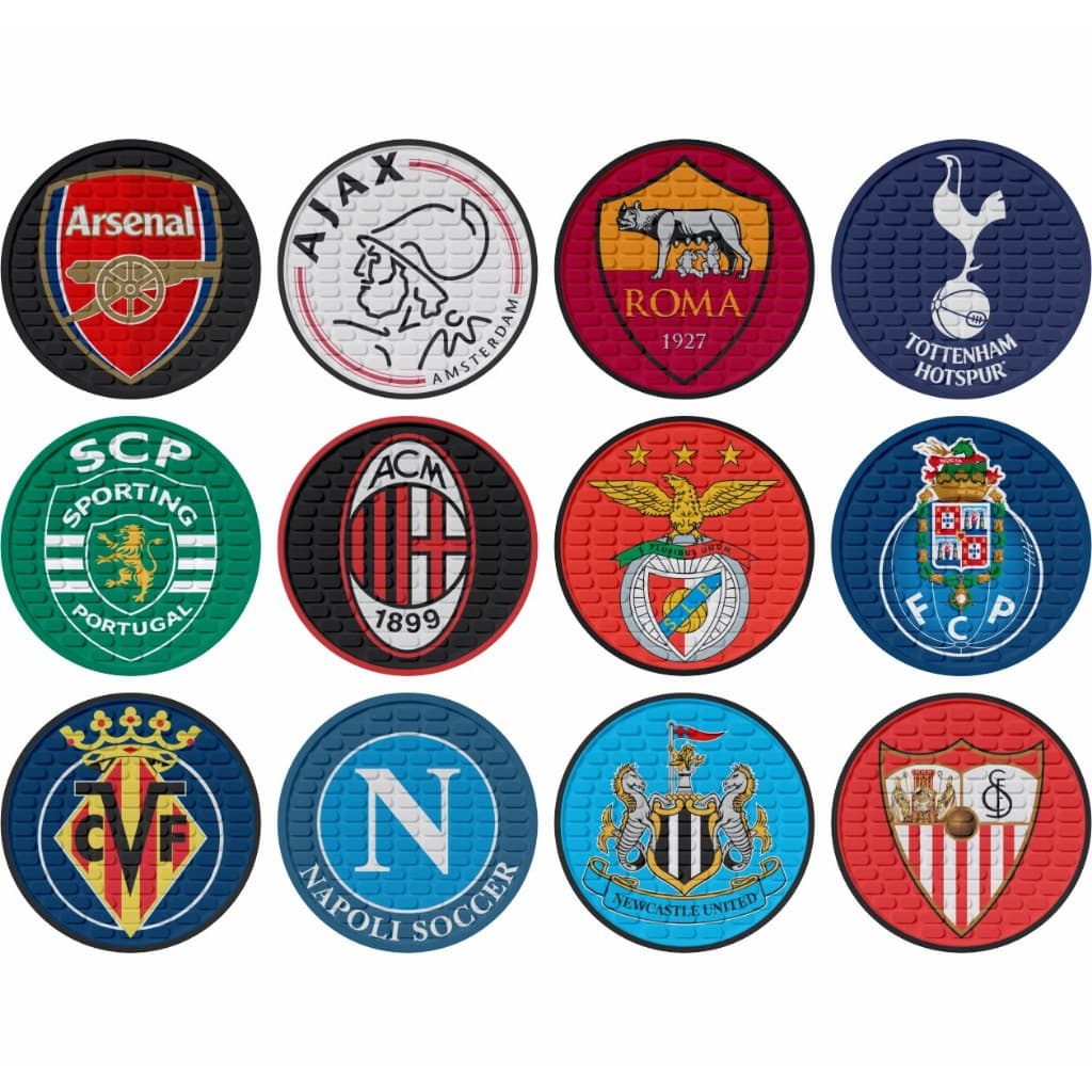 Porta Copos Times de Futebol Europeu Decoração Apoio De Copo Mesa Bolacha de Chopp Emborrachado