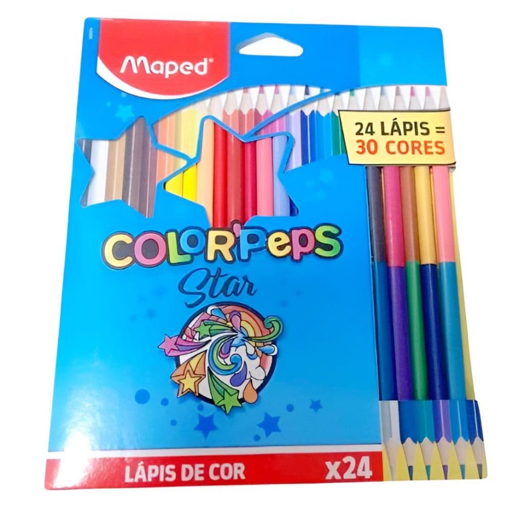 Lapis de Cor Maped 24 Lapis = 30 Cores ColorPeps