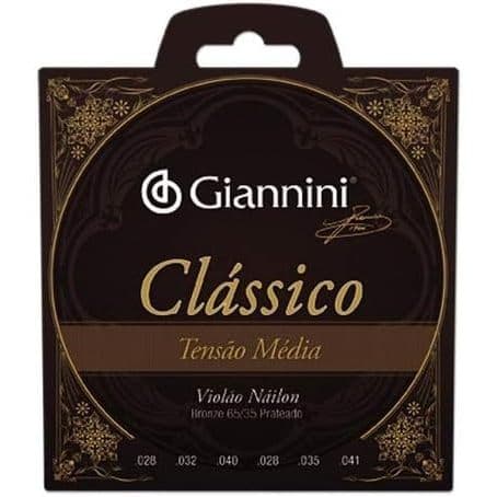 Encordoamento Violão Nylon Giannini Clássico Tensão Média