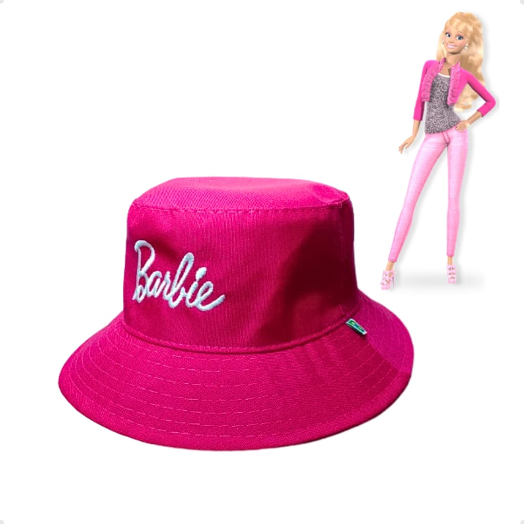 Bucket Barbie Chapeu hat infantil Moda Praia Verão 4ao8anos