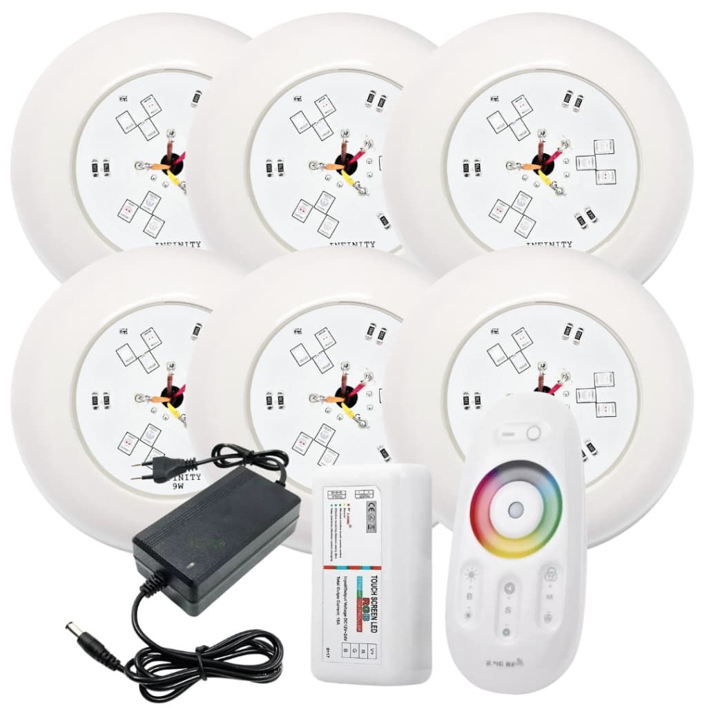 Kit Ilum Piscina 6 Super Led 9w (modelo Novo) + Touch