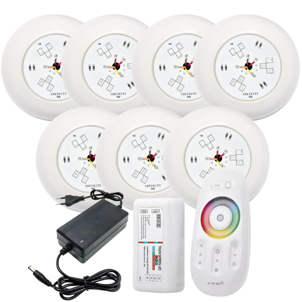 Kit Ilum Piscina 7 Super Led 9w (modelo Novo) + Touch
