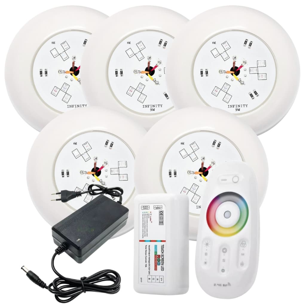 Kit Ilum Piscina 5 Super Led 9w (modelo Novo) + Touch