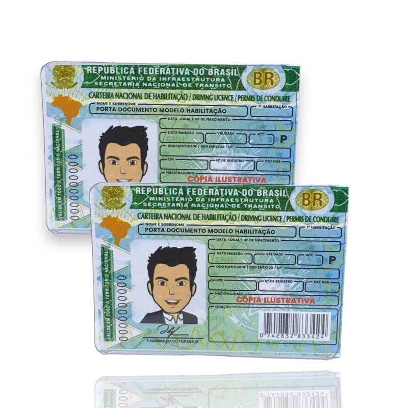 2 Porta Documento CNH Protetor para carteira de motorista Carteira Nacional de Habilitação