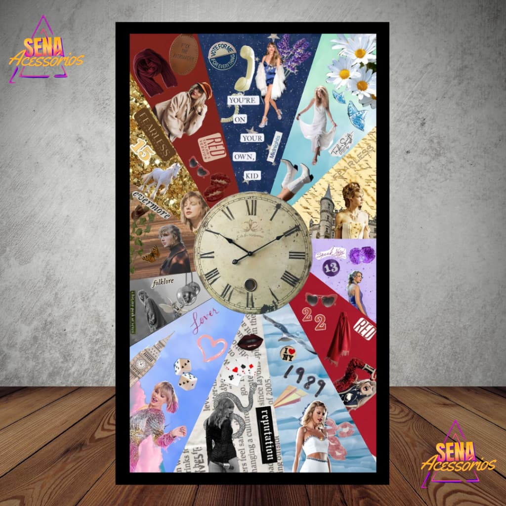Quadro Decorativo Taylor Swift The Eras Tour 1989 Reputation Folklore  Cantora Spotify  Para Sala Quarto Hall