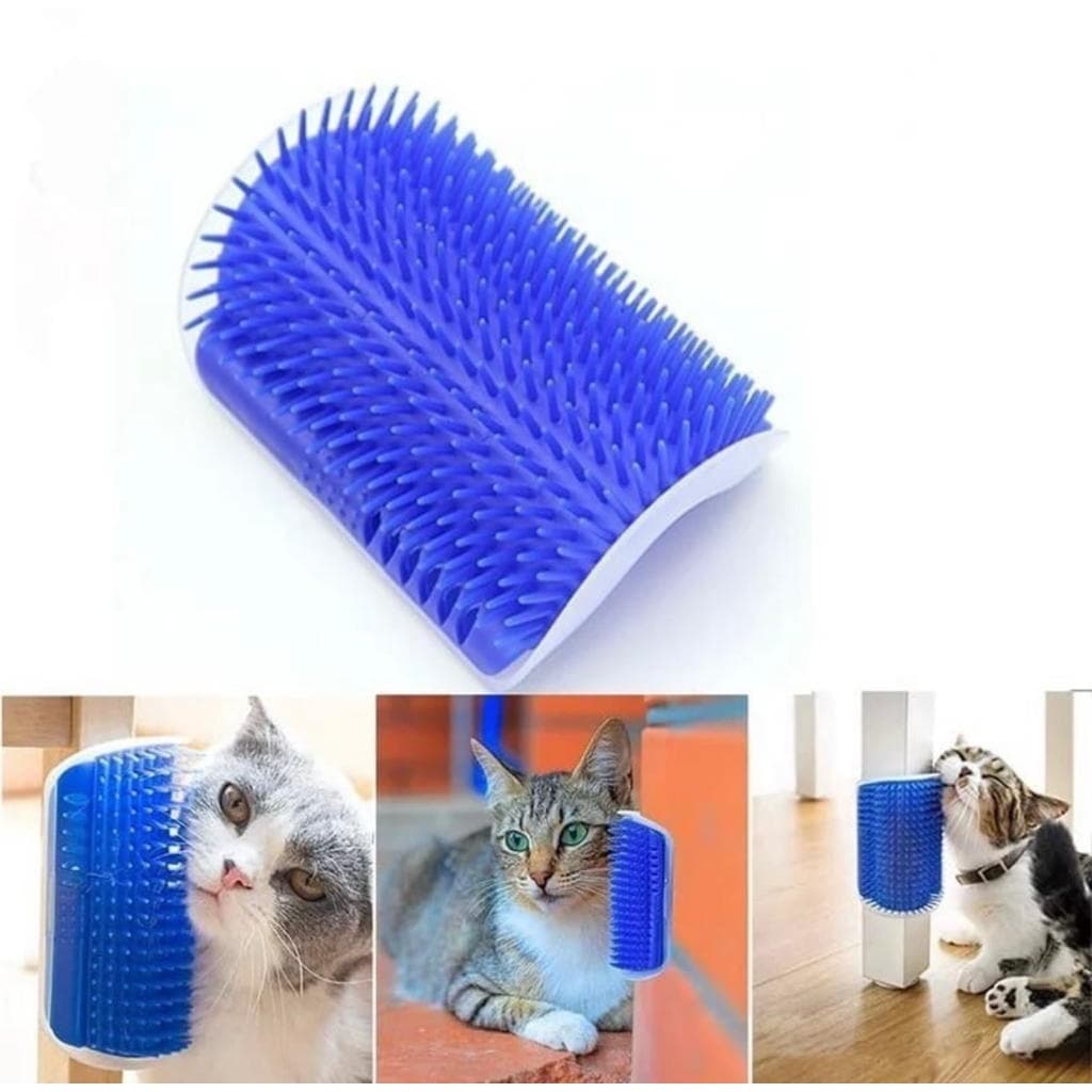 Escova Tira Pelos de Gato massageadora, acompanha erva Catnip