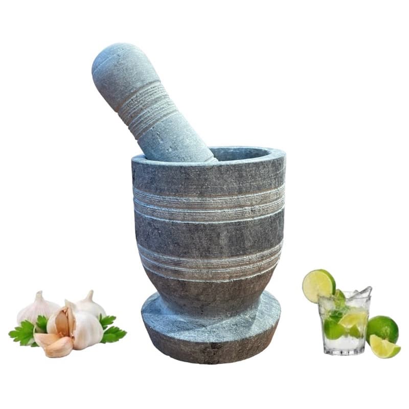 pilão super resistente soca temperos pedra sabão