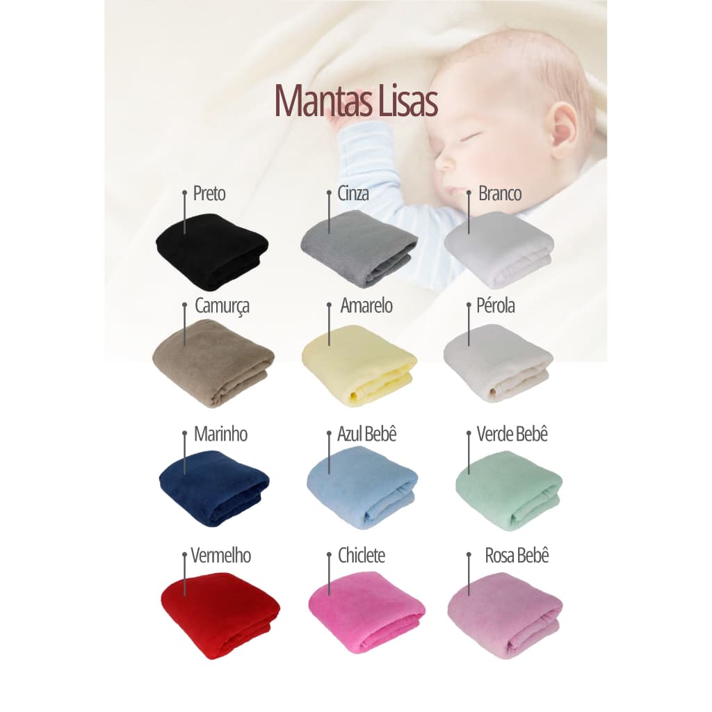 Kit 2 Mantas Micro Fibra Bebe 90x110cm - Pequenos Defeitos