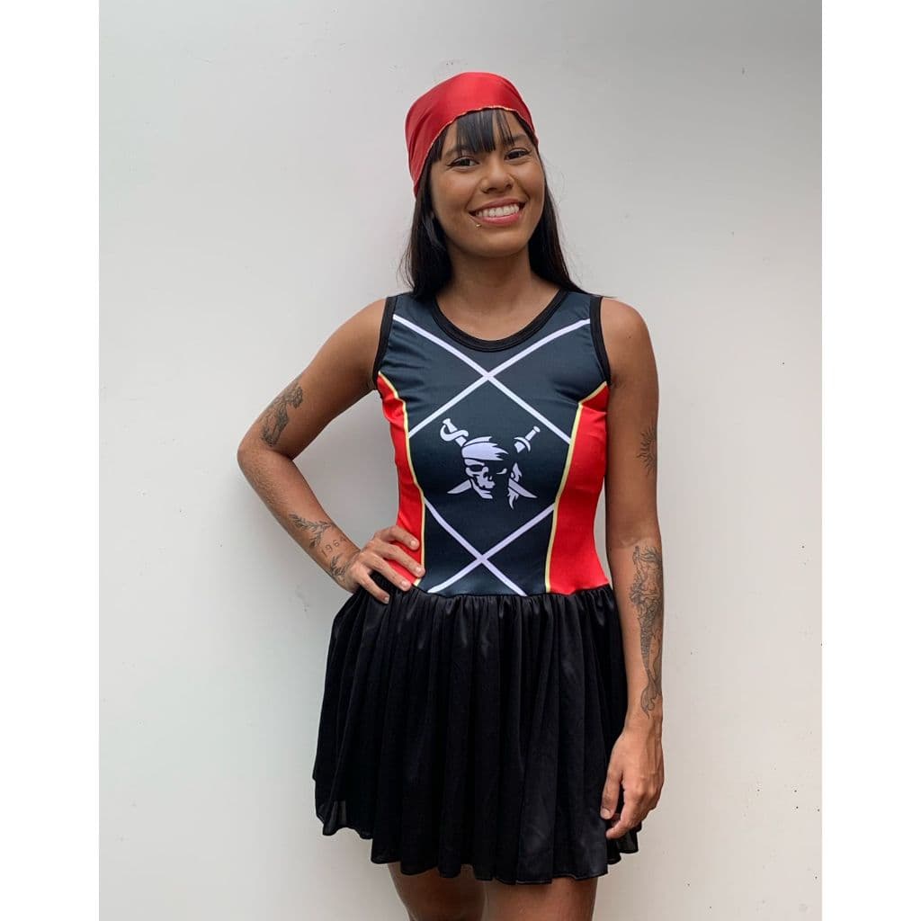 VESTIDO FANTASIA PIRATA CARNAVAL 2024
