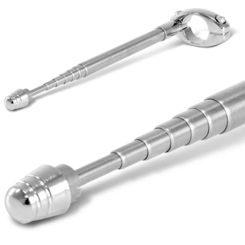 Antena Corta Pipa Moto Retrátil Anti Cerol Aço Inox Guidão Pro Tork 7/8 Cromada