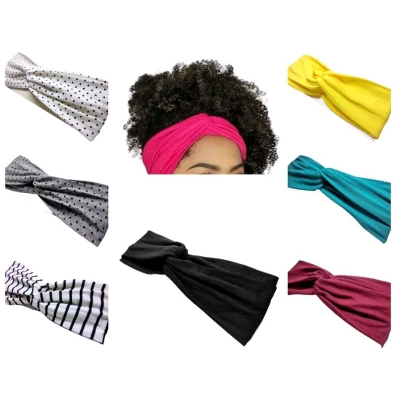 Kit 10 Faixa / Tiara Cabelo Turbante Handband Escolha Cores