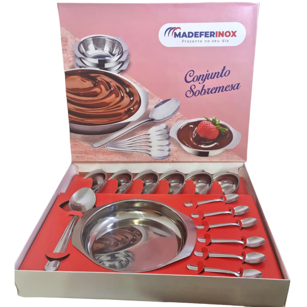 Conjunto Kit Cozinha Gourmet Para Sobremesa 14 Peças Em Inox