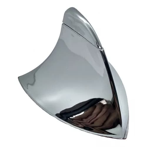 Antena Shark Tubarao Decorativa Universal Cromada Para Carro