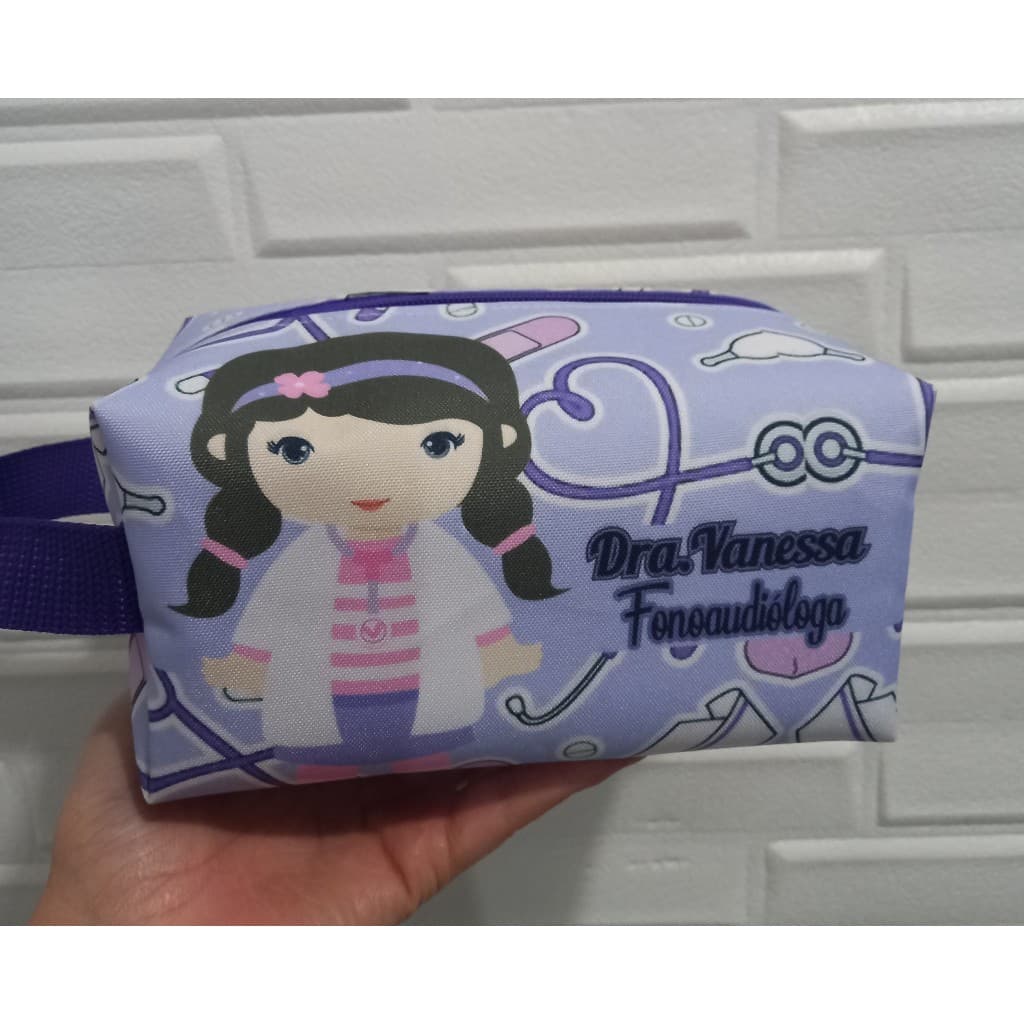 Necessaire Box Enfermagem Personalizada com Nome - Maquiagem, bolsa, viagem e presente