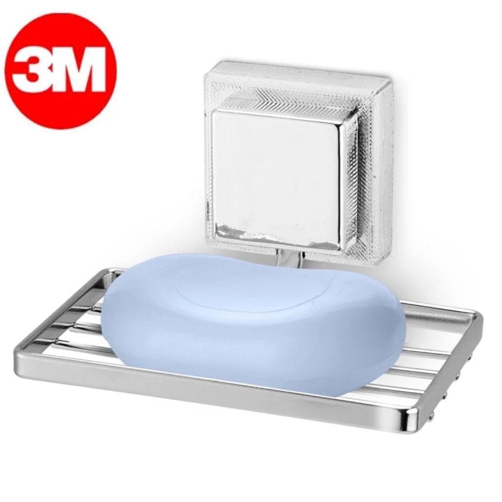 Saboneteira de parede Sem Furo com Fixação 3M ARTHI Cromada Black
