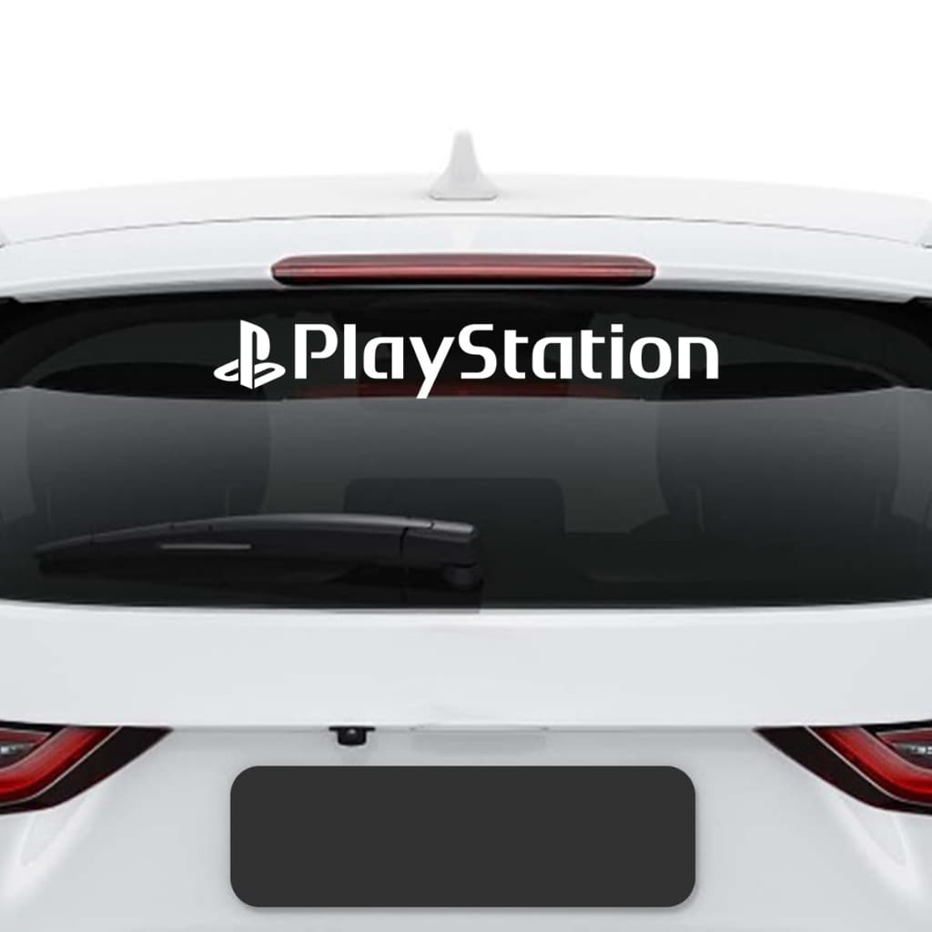 Adesivo Playstation Carro Rebaixado Som Auto Vidro Traseiro Video Game