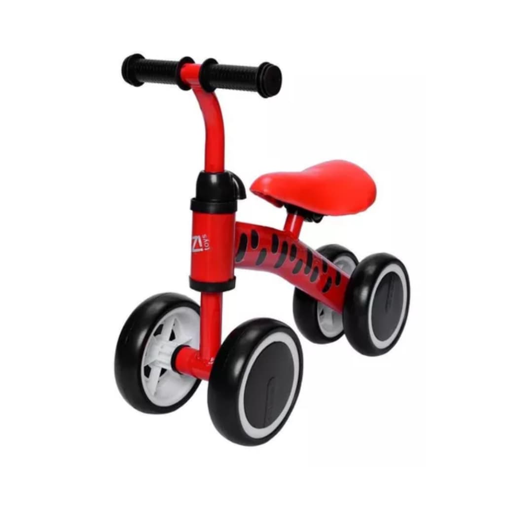 Brinquedo Bicicleta Sem Pedal Andador Bebe Infantil Treina Equilibrio Treinamento Zippy Toys Cor Vermelho