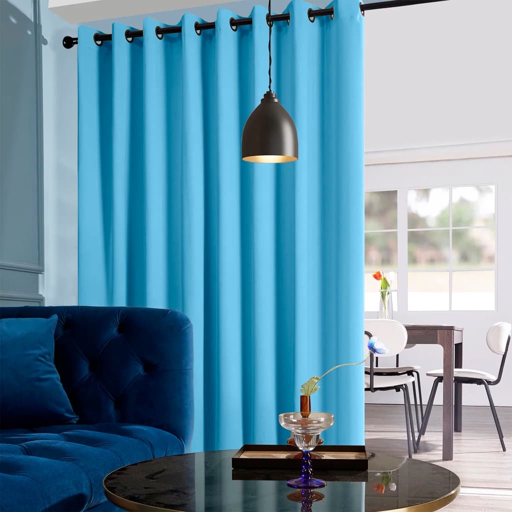 Cortina Semi-Blackout Sala e Quarto 6.00m x 2.80m - Azul Bebê