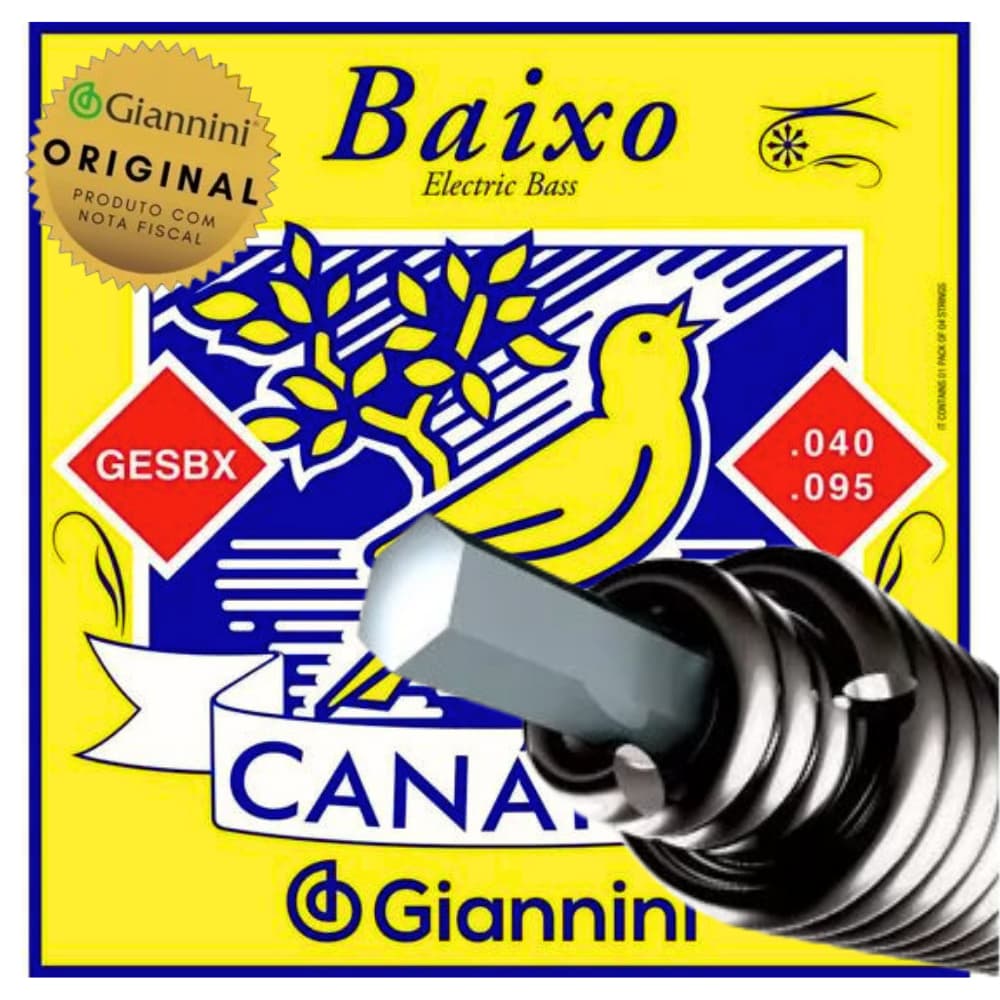Jogo De Cordas Para Baixo 4 Cordas .040 Giannini Gesbx