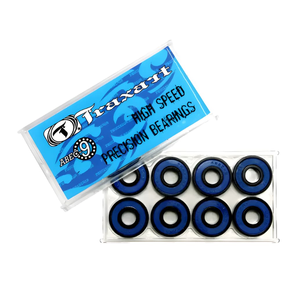 Jogo de rolamento Abec 9 Blindados (8 peças) Traxart para Patins Skate Profissional Cromo