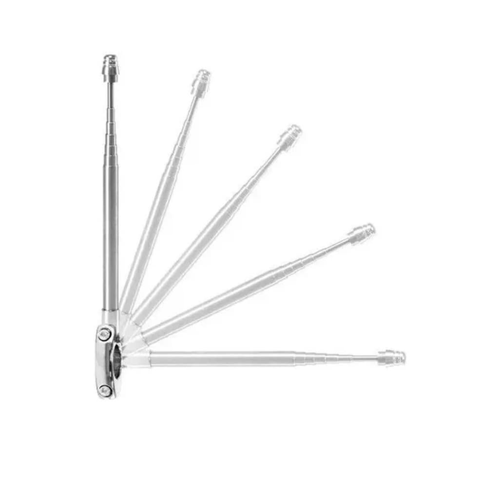 Antena Corta Linha Pipa 7 Estágios Cb300 Fazer Xt Prata Inox