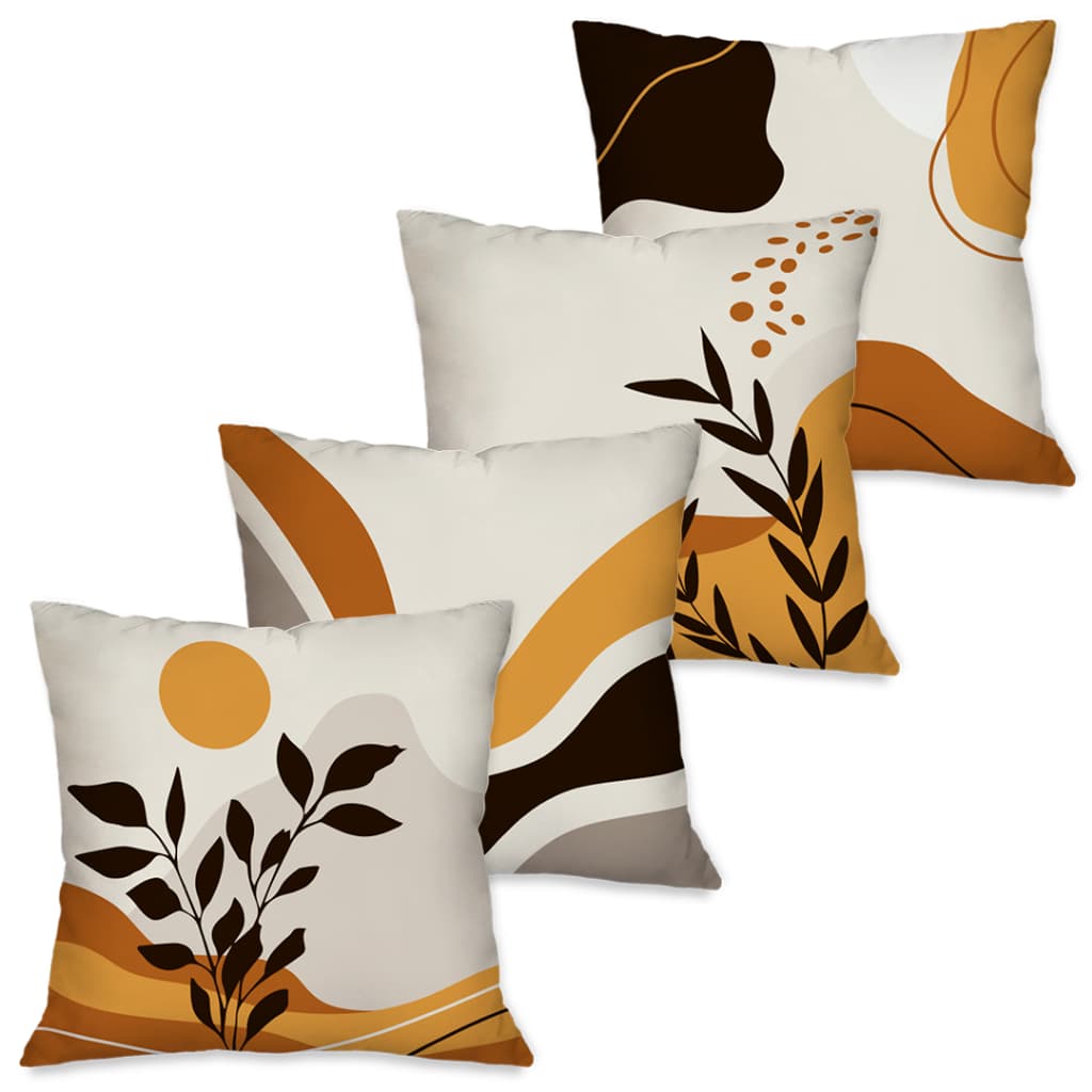 Kit 4 Capas de Almofadas Decorativas Abstrato Dcorô 45x45 cm