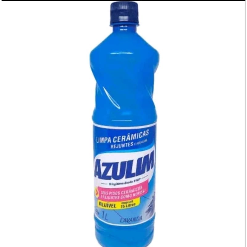 Limpa Cerâmicas Rejuntes Azulejos Azulim 1 Litro Concentrado – Limpeza Pesada Para Pisos Superfícies