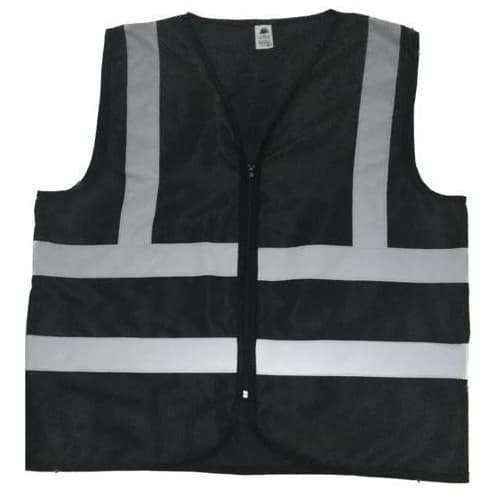 OFERTA RELÂMPAGO COLETE DE SEGURANÇA PRETO 2 BOLSOS COM REFLETIVO  **SEGURANÇA NOTURNO**