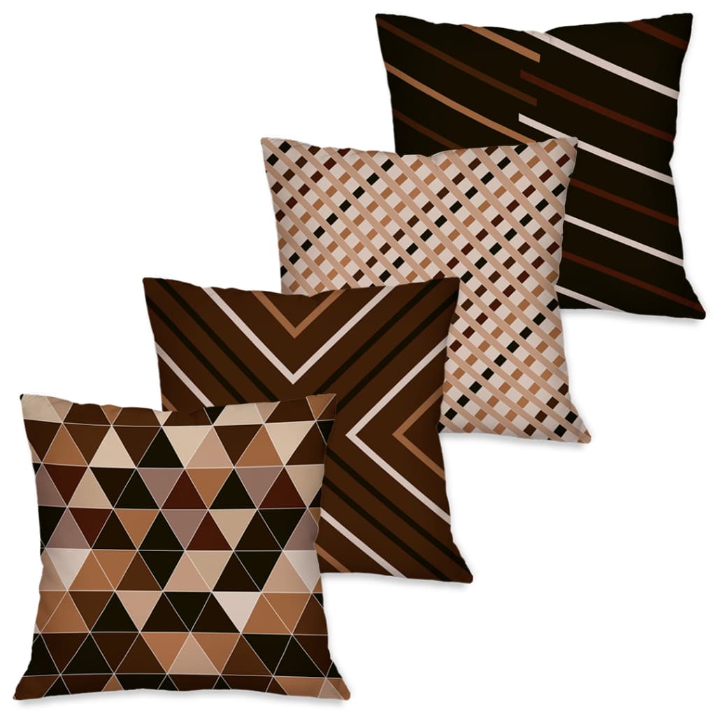 Kit 04 Capas de Almofada Decorativas Folhagem Folhas Decoração Dcorô 45x45
