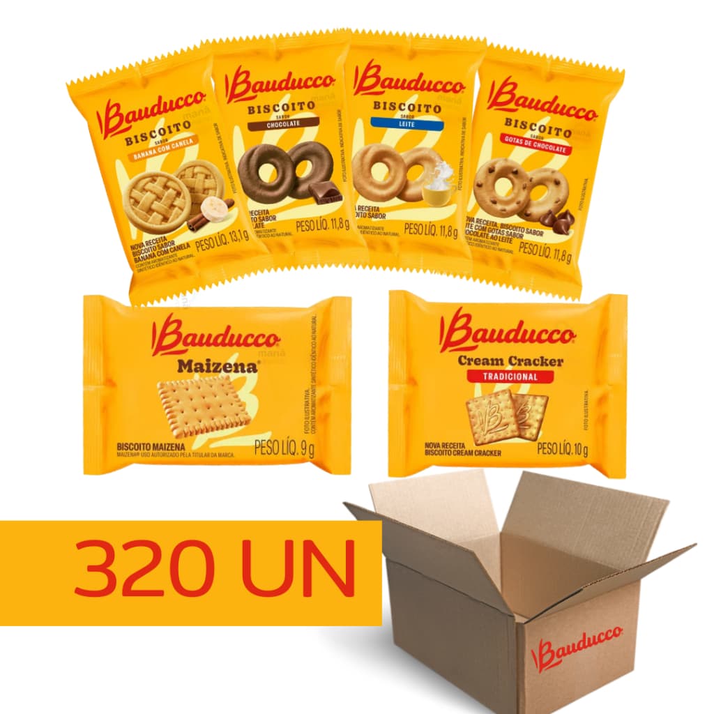 Kit 320un Biscoitos Em Sache Sabores Sortidos Bauducco Individual Coffee Break Café Da Manhã Hotel