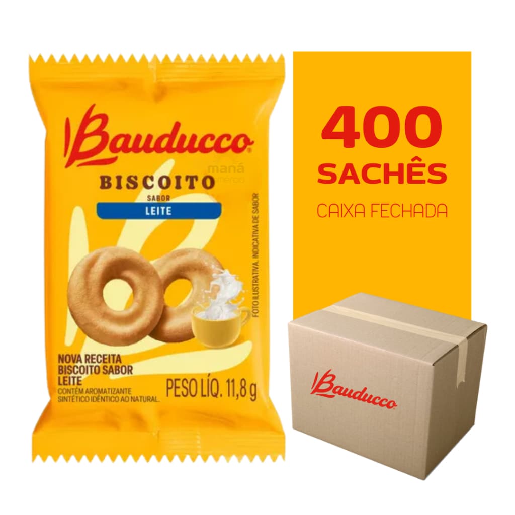 Biscoito Bauducco Sachê Amanteigados (400un) - Caixa Fechada