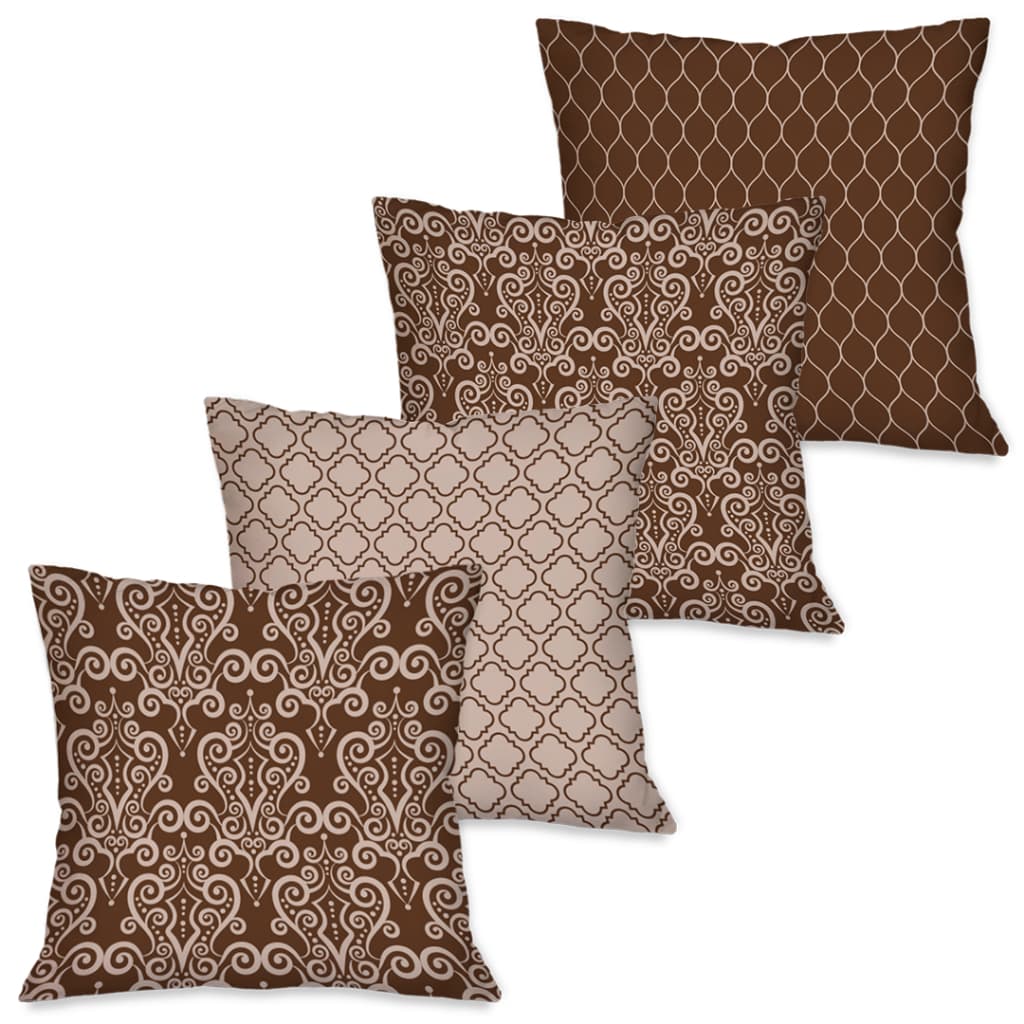 Kit 4 Capas de Almofada Decorativas Arabescos 45x45cm Casa & Decoração