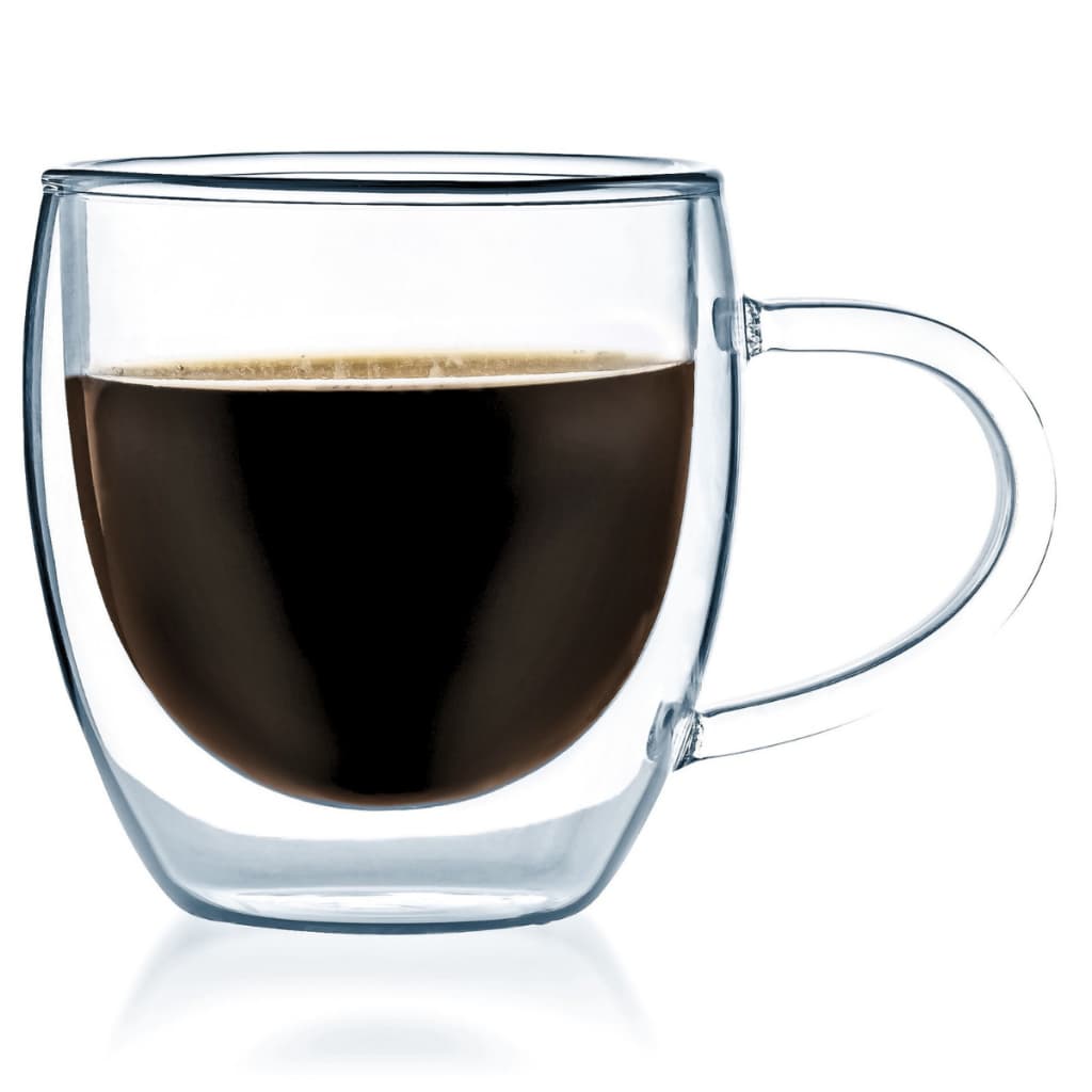 Xícara de Vidro Duplo 250ml Caneca Parede Dupla