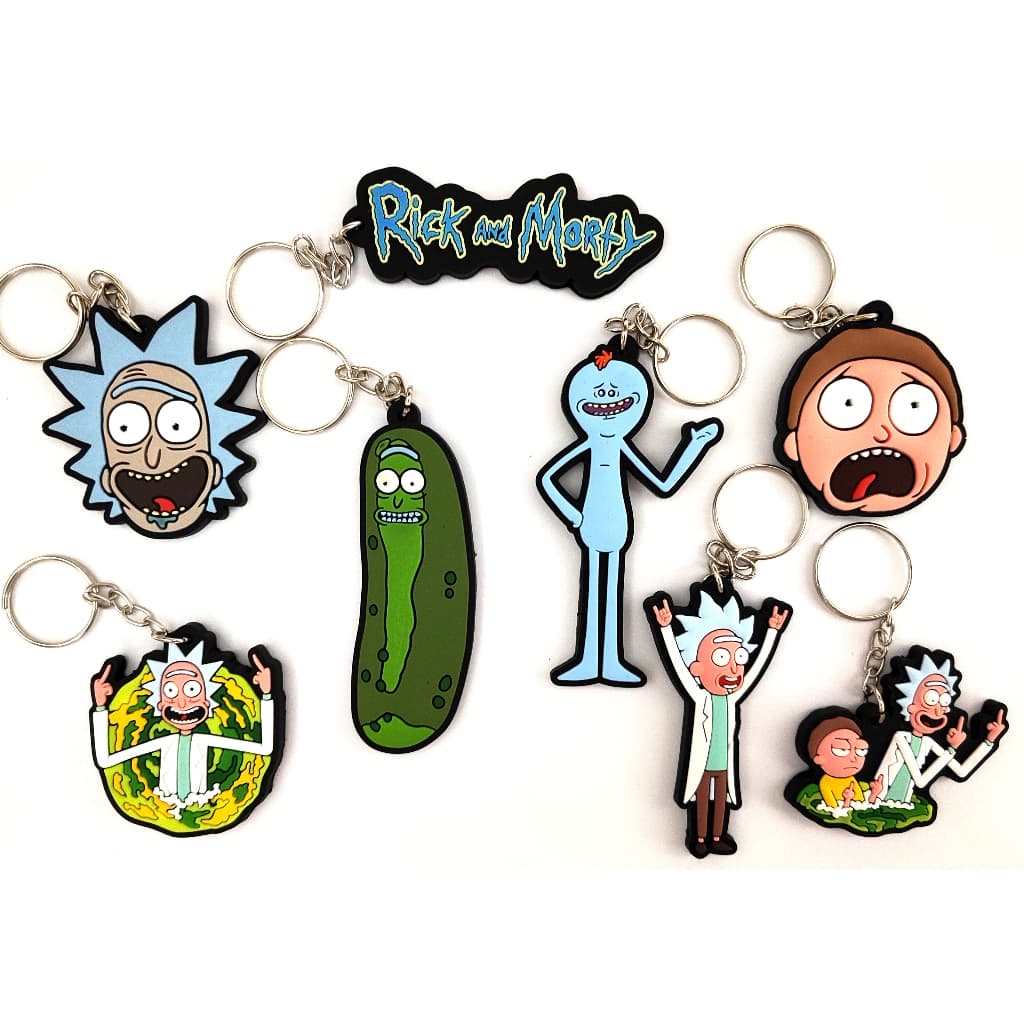 Chaveiro Borrachado de  Série Rick Geek Nerd
