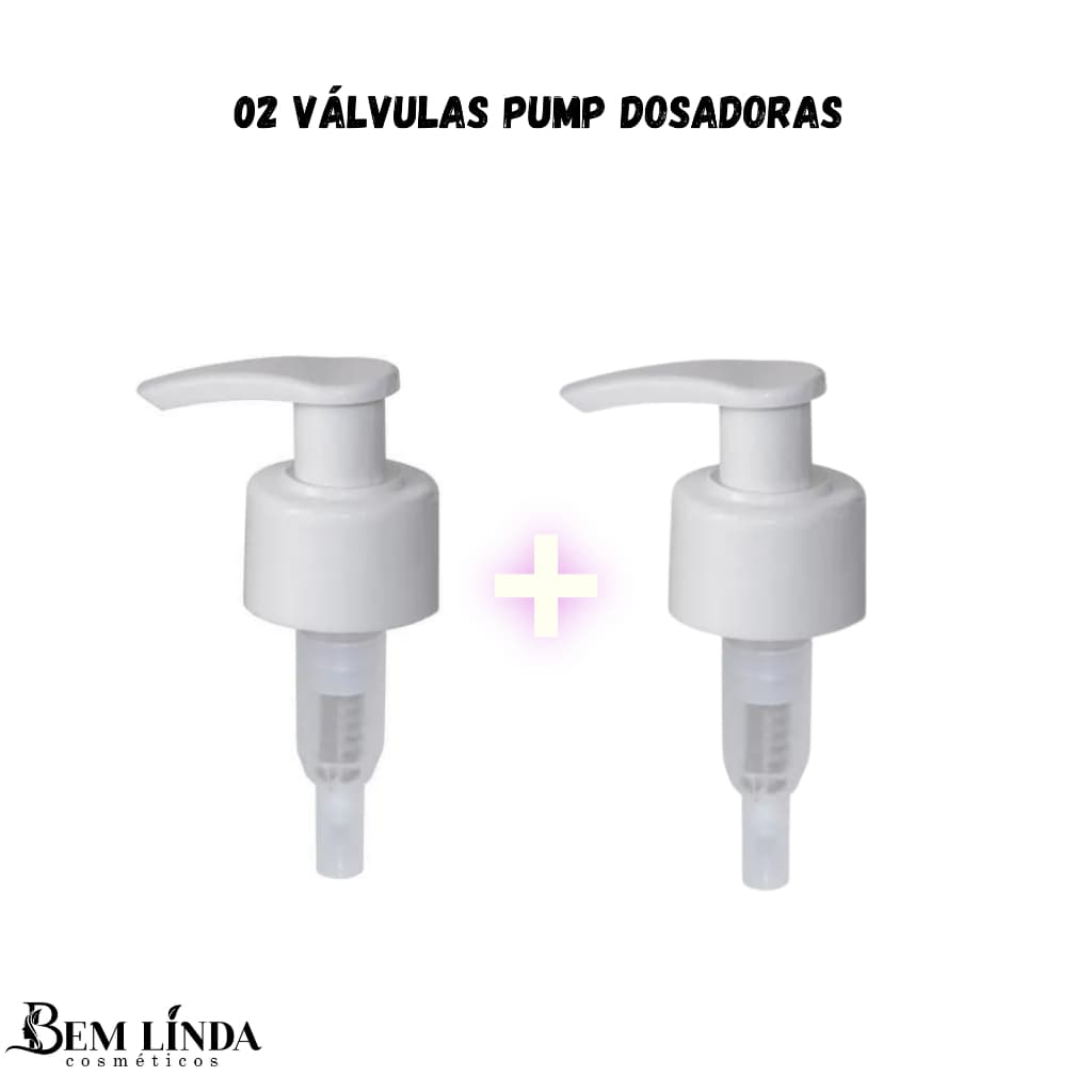 Válvulas Pump Dosadoras kit 2 unidades frascos 500ml 1000ml 1500ml shampoo condicionador sabonete líquido