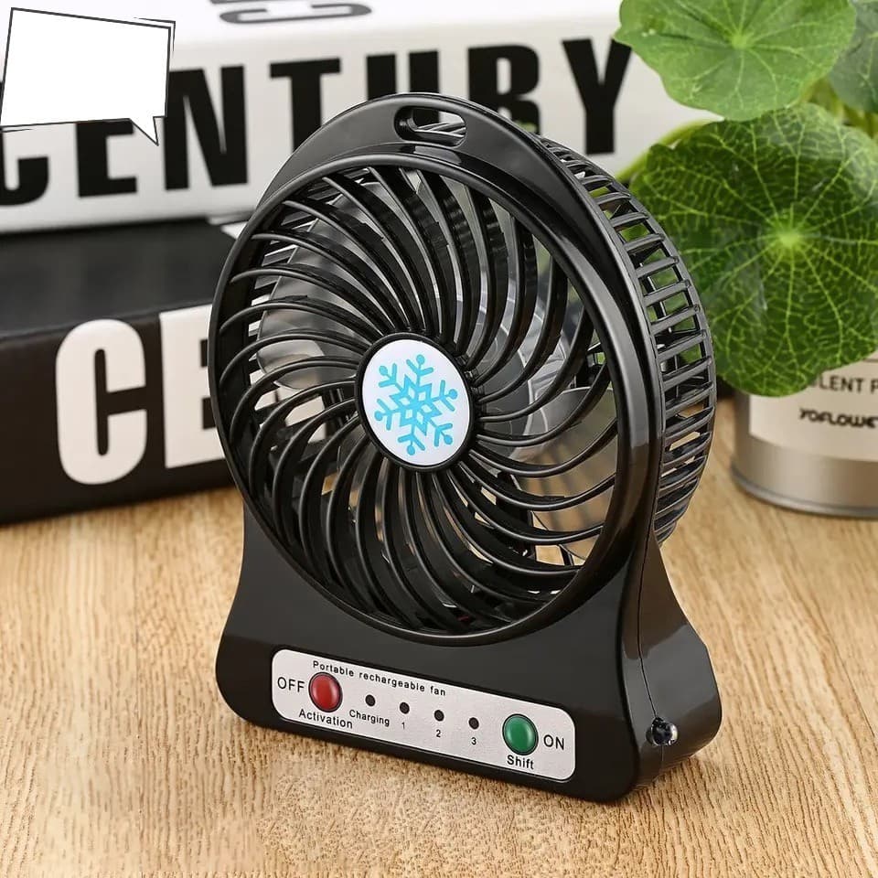 Mini Ventilador Recarregável Usb Portátil Ventilador De Mão Ventilador De Mesa Ventilador De Viagem Com 3 Velocidades