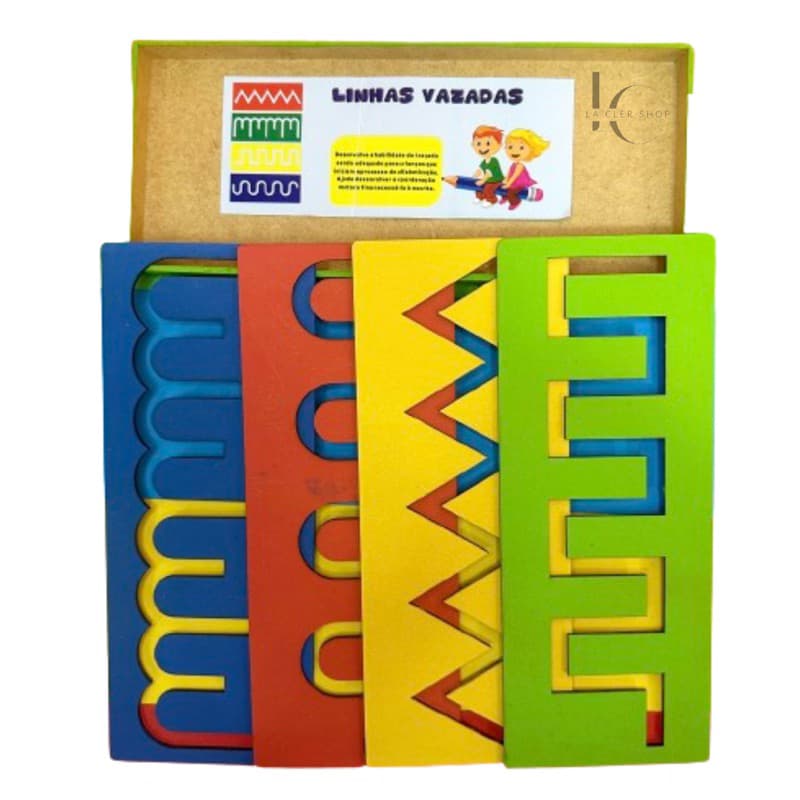 Linhas Vazadas Pedagógica, Coordenação Motora, Brinquedo Educativo Pedagógico, Alfabetização