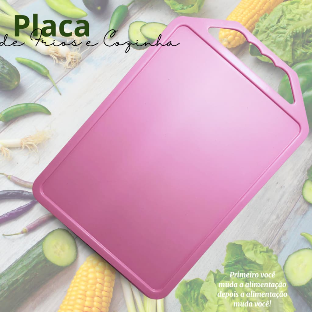 Tabua Rosa Clara para Frios Placa de Corte