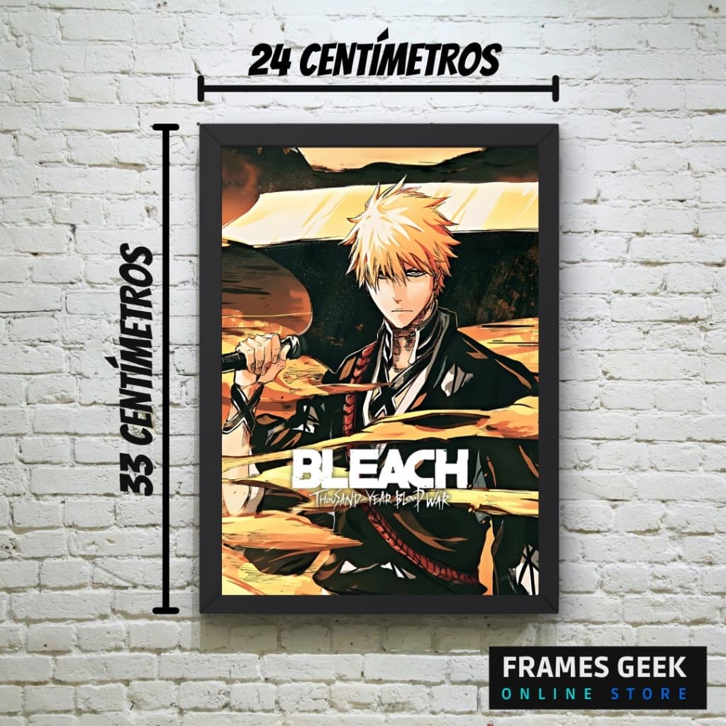 Quadros decorativos - Bleach - quarto sala setup gamer anime mangá geek otaku nerd moldura parede