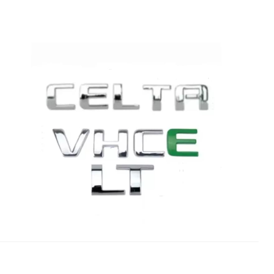 Kit Emblema Letreiro Celta Vhc-e 1  Lt - 3 Peças