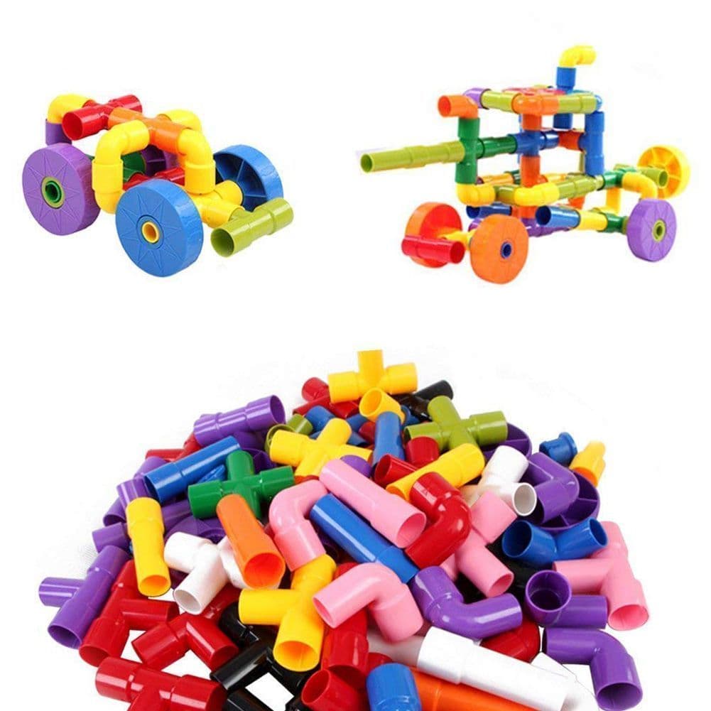 Brinquedo Montar Infantil Coloridos Tubos Canos Encaixar Brincadeira diversão Lançamentos Kids