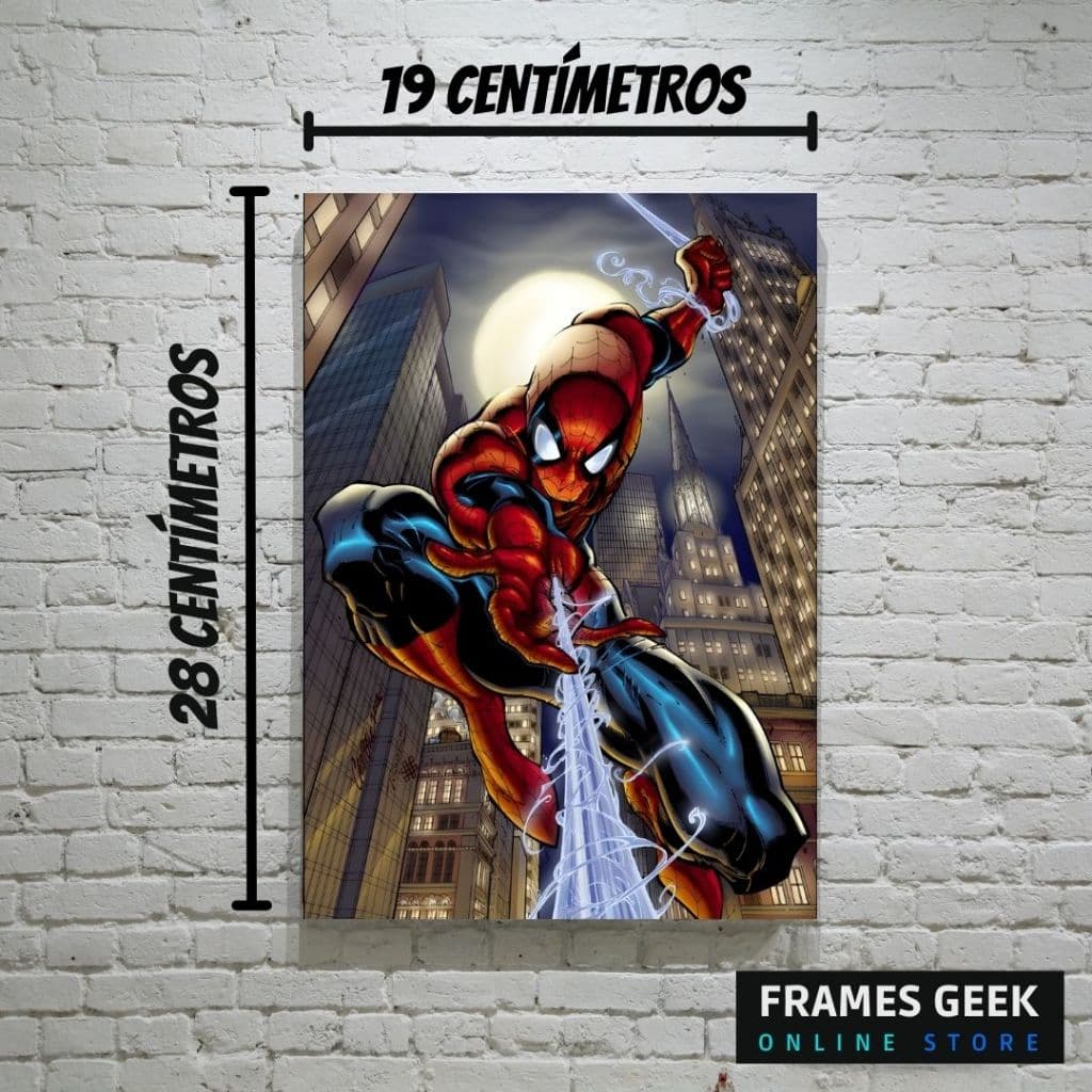 Homem Aranha placa decorativa spider man Quarto Sala Moldura Geek Jogo Gamer Setup MDF 19x28 Filme