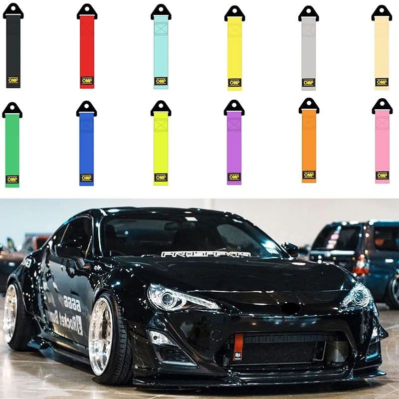 Fita Cinta Engate de Reboque Tow Strap Esportiva Colorida Universal