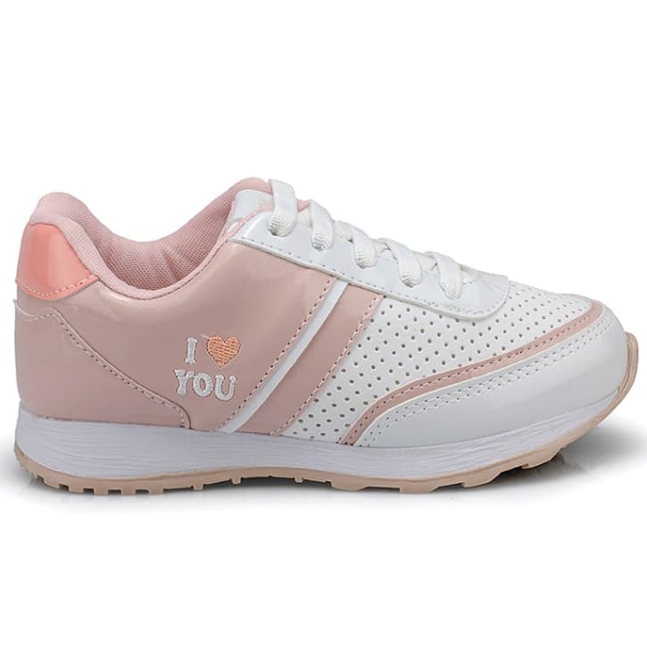 Tênis Infantil Menina I Love You Casual Super Confortável Lançamento
