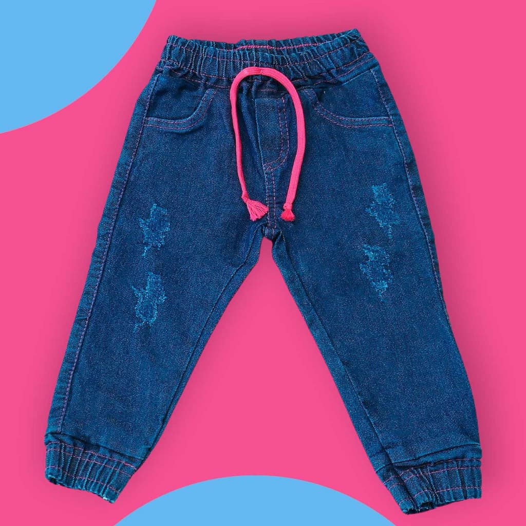Calça Jogger Jeans Infantil Feminina Qualidade Com estilo para seu bebê.