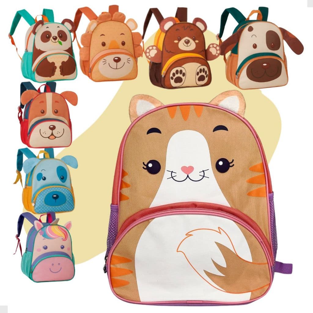Mochila Infantil Escolar Alças De Costas Pets Varios Modelos